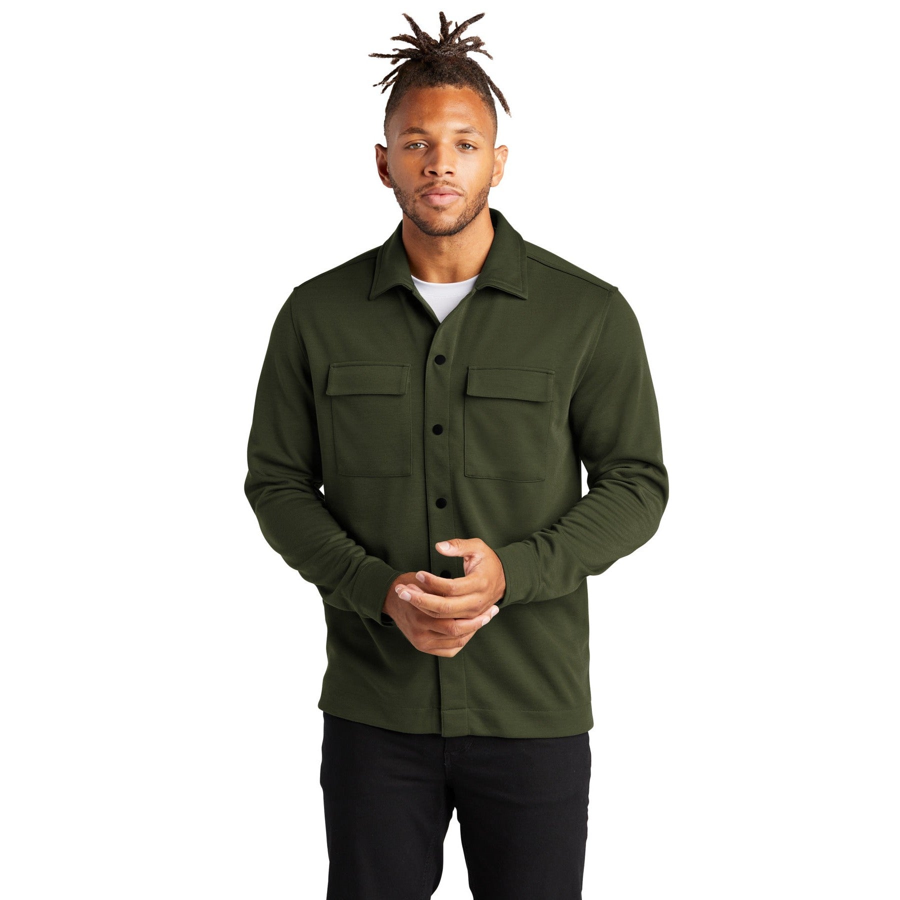 Mercer+Mettle-Mercer+Mettle® Double-Knit Snap Front Jacket MM3004-MedTech-3